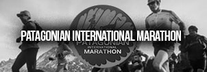 Patagonian Internaitonal Marathon Running Event Patagonia, Chile Banner Black White